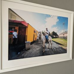 Large Framed "Urban Cowboy" Street Photography Print - 41.5 x 30"
