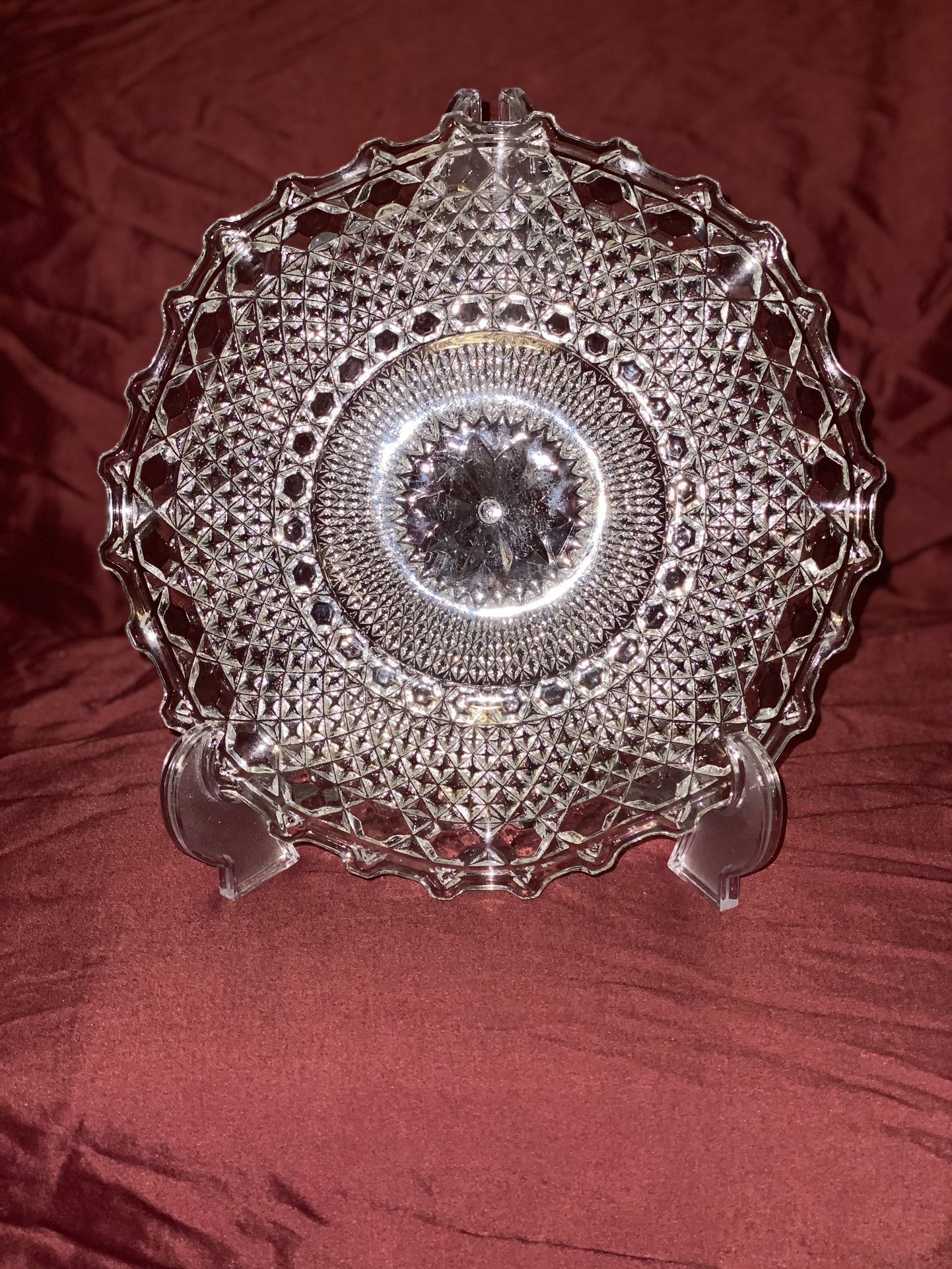 Vintage Clear Serving Plate