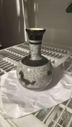Ceramic Vase with Horse Motif
