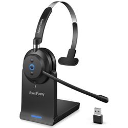 Wireless Headset with Mic for Work, 