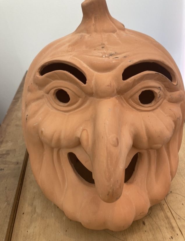 Halloween clay pumpkin