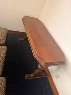 Vintage Wood Console Table — Entryway / Sofa Table / Church Furniture