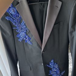 Vitali Black Prom Suit Jacket & Pants 