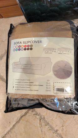 Sofa cover set in grey velour