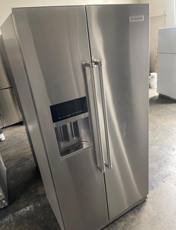 KitchenAid Side‑by‑Side Fridge – Stainless, Ice & Water Dispenser