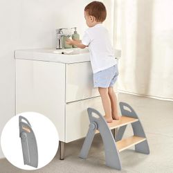 Wood Nonslip Step Stool for Baby Toddler Kid New Condition Assembled