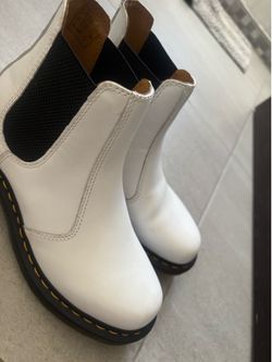 Dr Martin white Chelsea boots