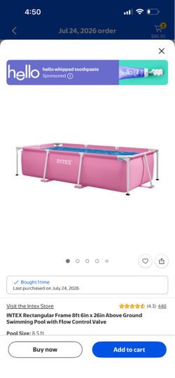 Intex Rectangular Frame Above Ground Swimming Pool