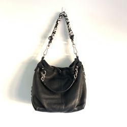 Coach Brooke Black Pebbled Leather Hobo Purse Style#14142