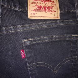Levi's Black Jeans Super Low Boot Cut 518 7M JR