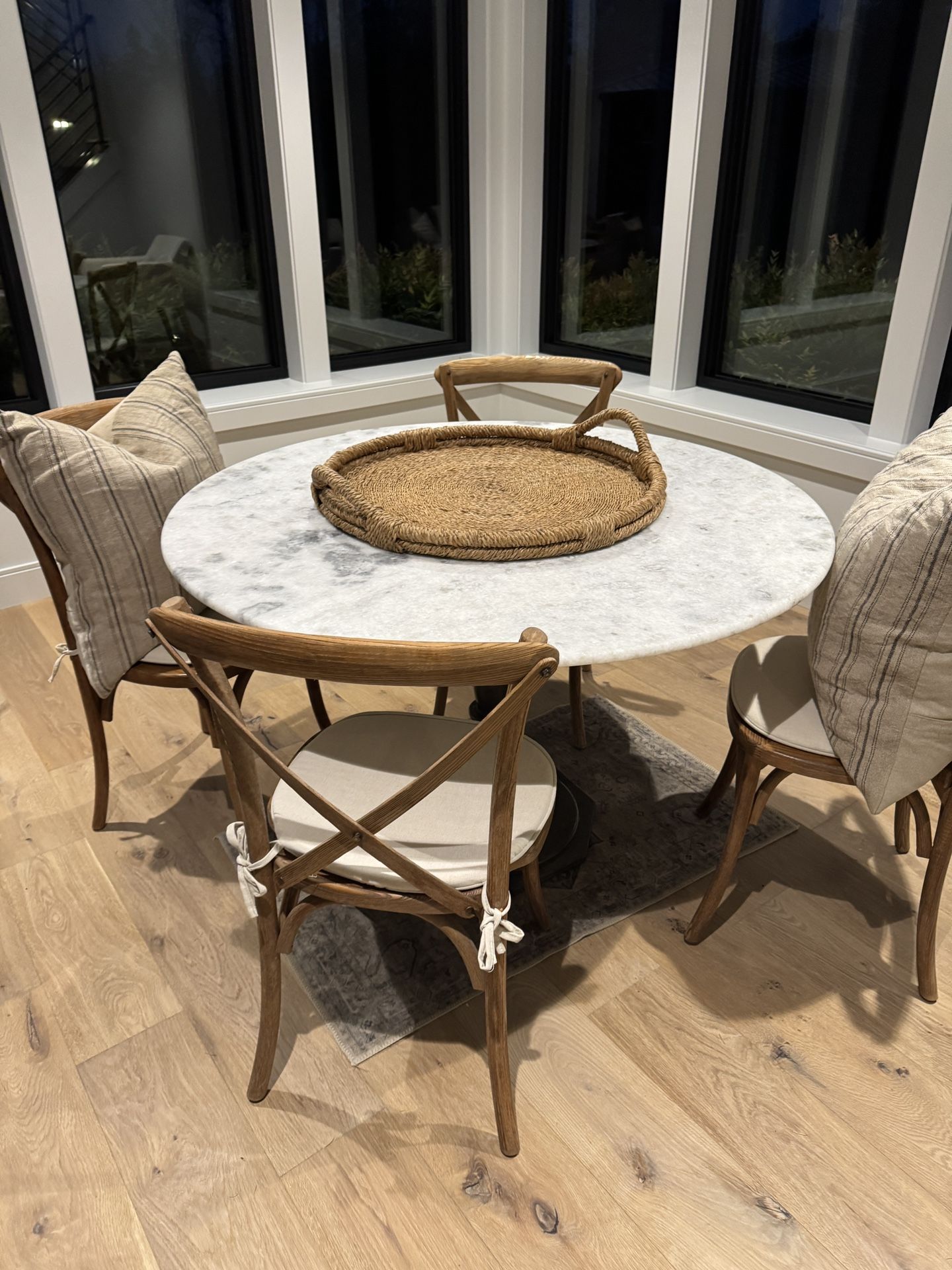 PB 48” Marble Table (and Chairs)