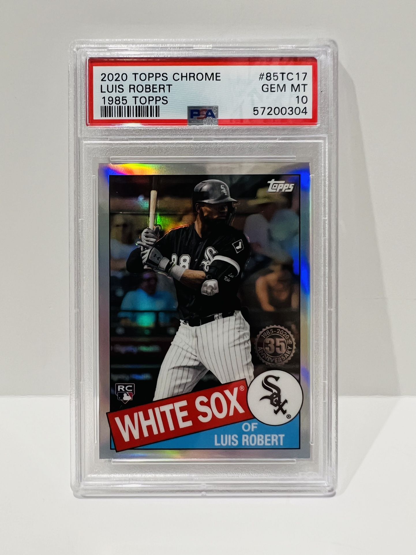 Luis Robert 2020 Topps CHROME #85TC 17 PSA 10 RC Rookie 1985 Topps GEM Mint