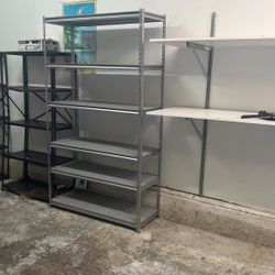 7ft Tall Metal Shelf Stand