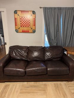 Leather Sofa and Loveseat