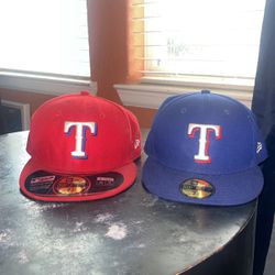Red And Blue Texas Baseball Hats