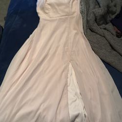 Formal Pink dress W Slit ( Size Small)