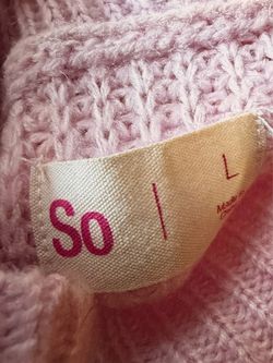 SO Knit Sweater Pink Size Large