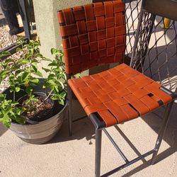 Faux Leather Barstool