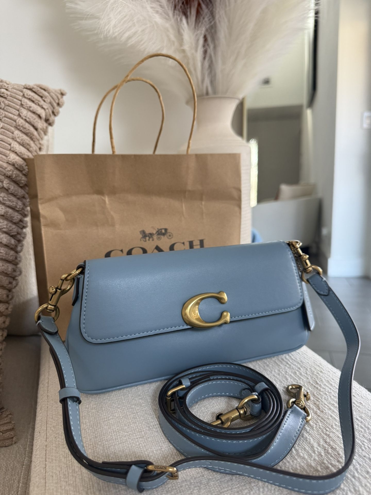 Coach blue shoulder Bag