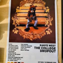 Kayne West "College Drop Out" Album Cover Canvas Poster Print