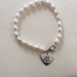 Natural Pearls Sterling Silver Bracelet 