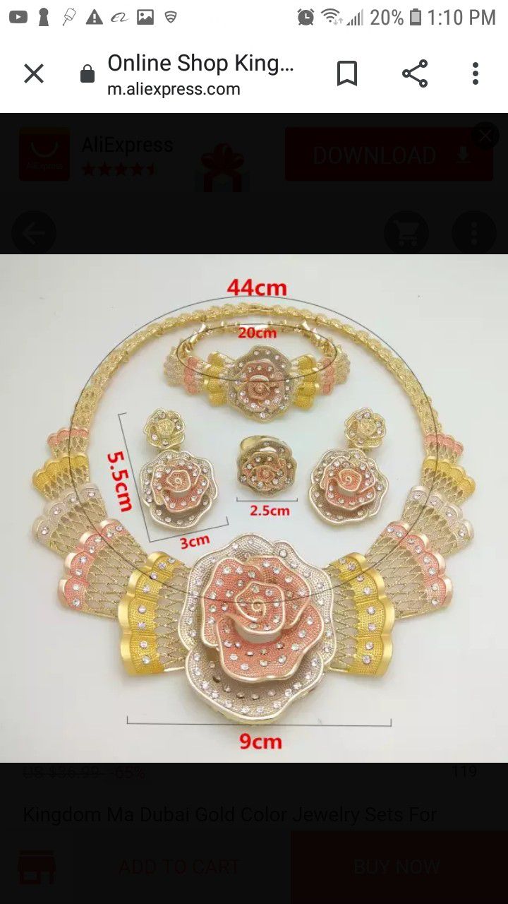 119 Kingdom Ma Dubai Gold Color Jewelry Sets For Women African Necklace Earrings Bracelet Rings For Party Wedding Bridal Accessories
