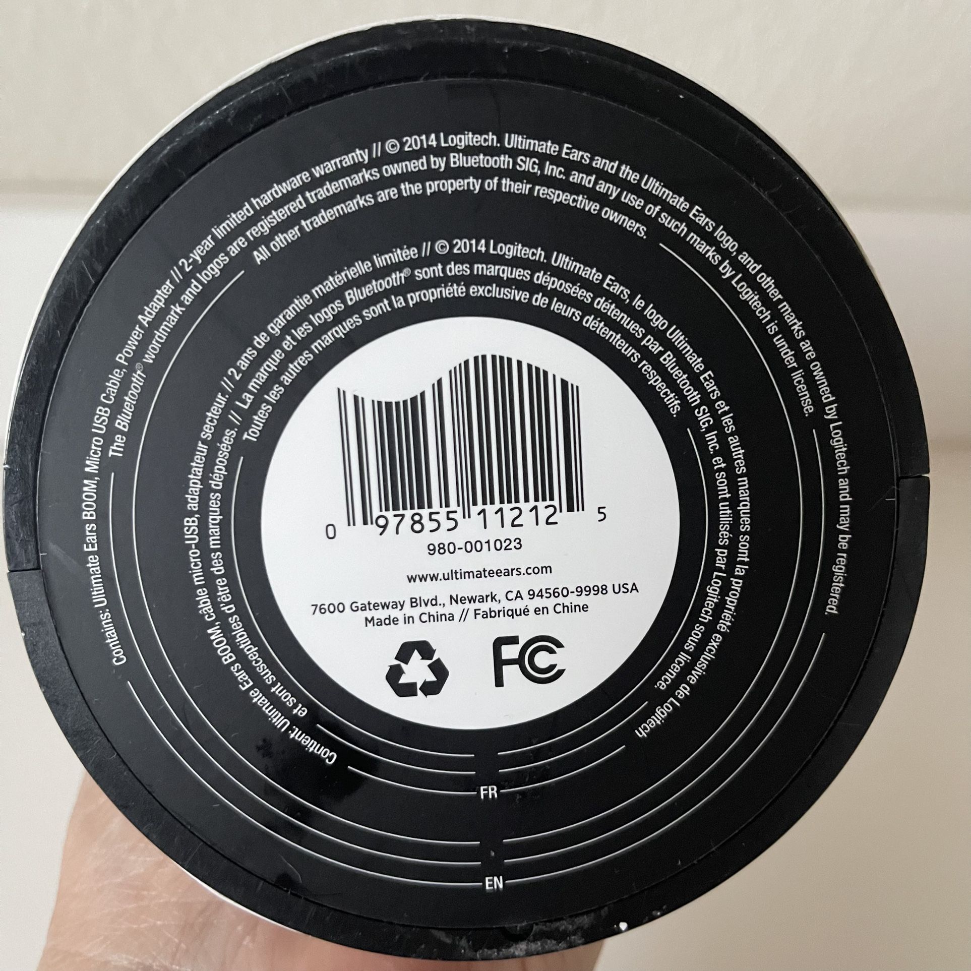 UE BOOM Ultimate Ears Boom S00122 Wireless Bluetooth Speaker UE BOOM