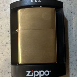 Larger Zippo Brushed Brass Lighter