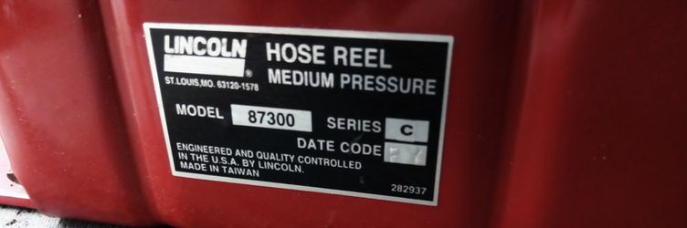 Lincoln Medium Pressure Hose Reel 1/2, Model 87300 Series C. for Sale in  Surprise, AZ - OfferUp