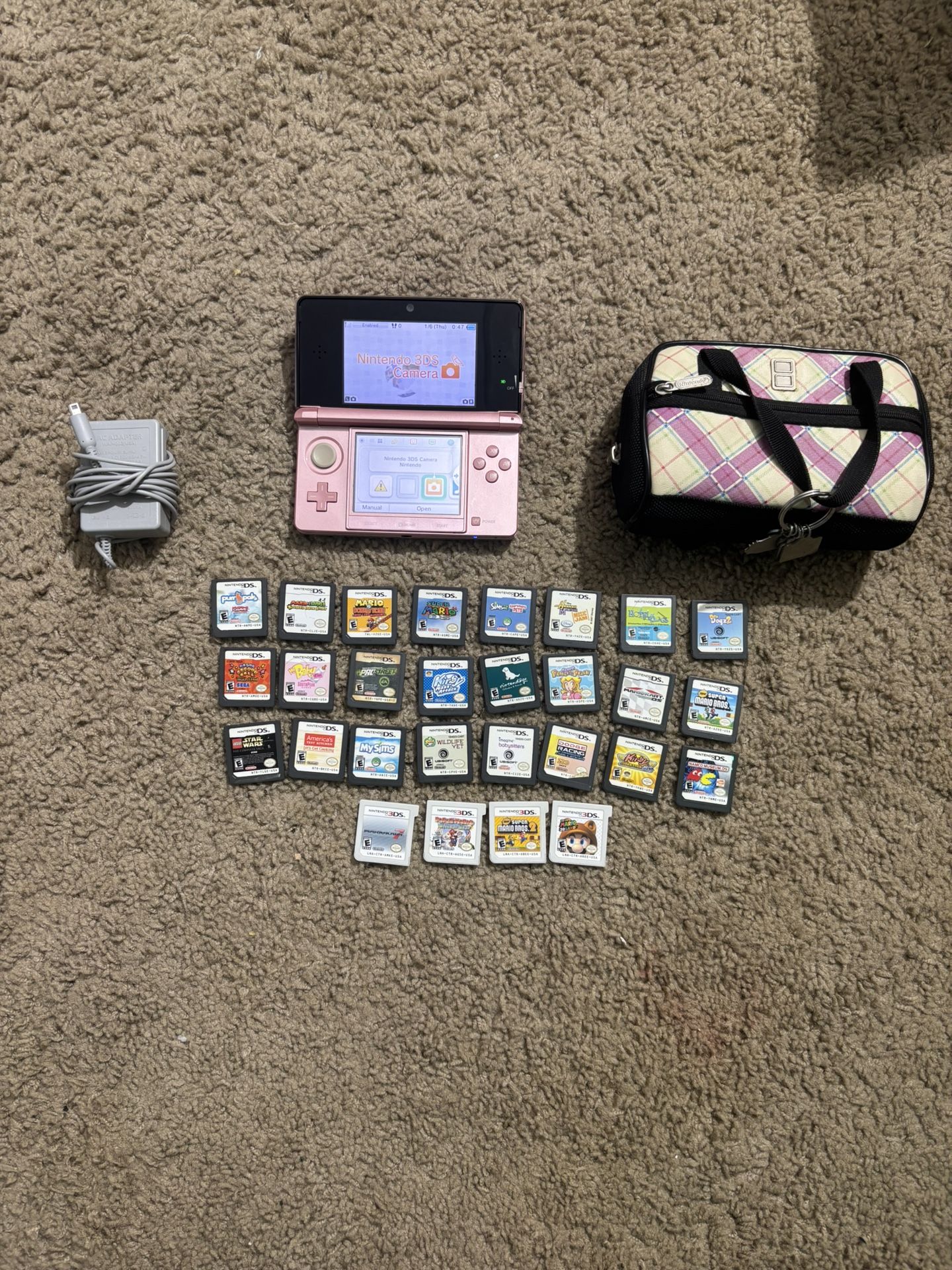 Pink Nintendo 3ds System & Game Bundle