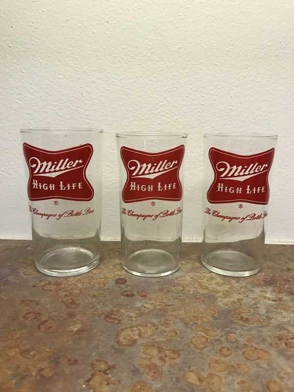 Miller High Life Beer Glasses