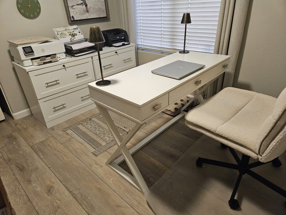 Desk And File Cabinets