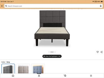 Twin size bedframe. New in box.