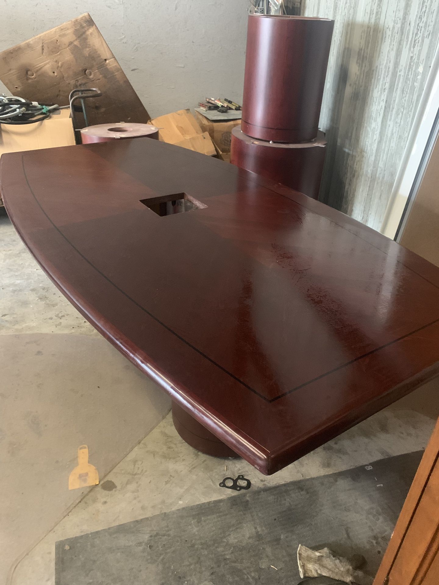8’ cherry wood conference table