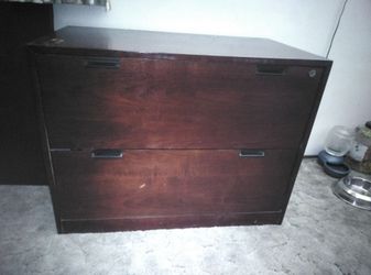 Large solid wood filling cabinet $50