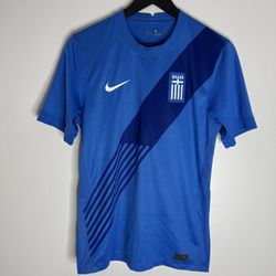 Greece National Team Soccer Jersey Mens Small Blue Nike 2020 2021