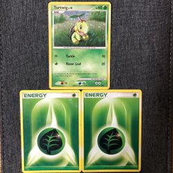 Pokémon TURTWIG DP01 Diamond & Pearl Black Star Promo (Includes 2 Grass Energy!)