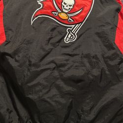 Buccaneers NFL 100 Starter Quarter Zip Jacket Size XL