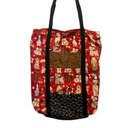Handcrafted Dog Theme X-Large Fashion Tote Bag