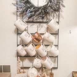 Large Wall Hanging Mug Rack 