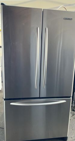 Kitchen Aid 3 Door Stainless Steel Refrigerator
