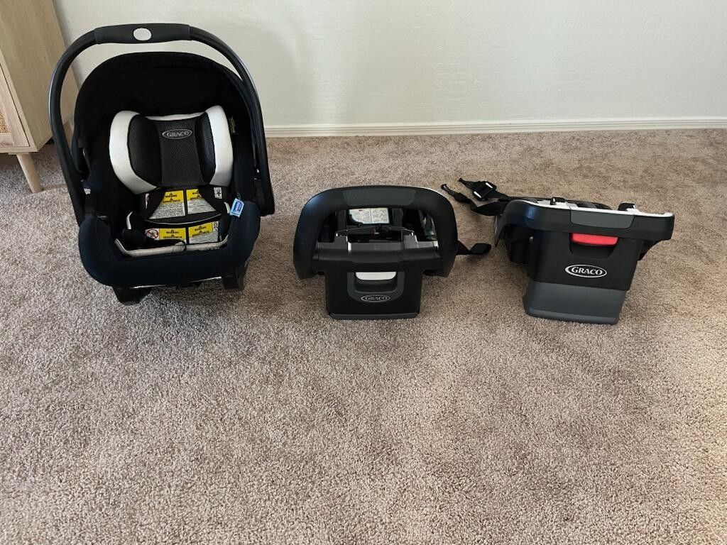 Graco snug fit car seat and two bases