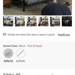 Manor Park Premium Metal Twin Over Futon Bunk Bed Black
