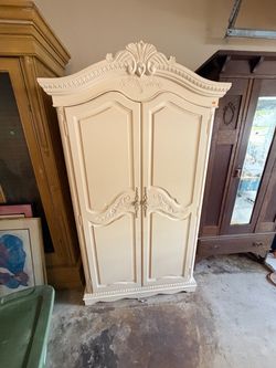 White Wood Armoire