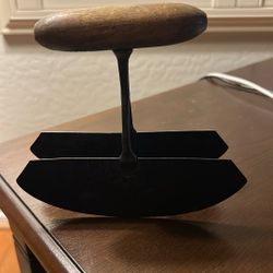 1800’s. 2 Blade food chopper with wood handle.