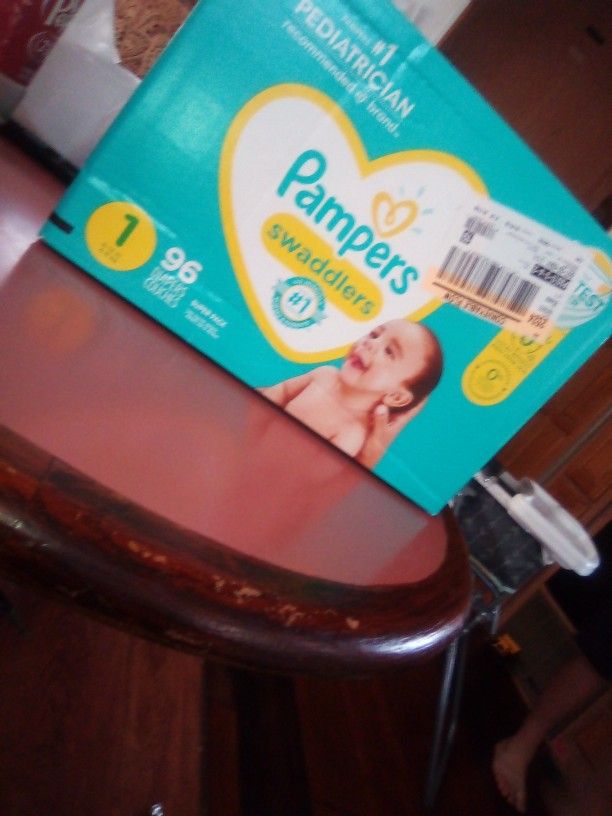 Pampers 96ct Size 1 And Pampers Wipes 