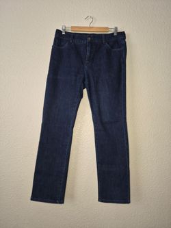 Soft Surroundings Women's Dark Wash Straight Jeans