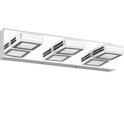 Bathroom Vanity Lights Gloss Chrome Stainless Steel Acrylic Light Fixtures 