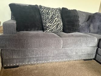 Gray sectional living room