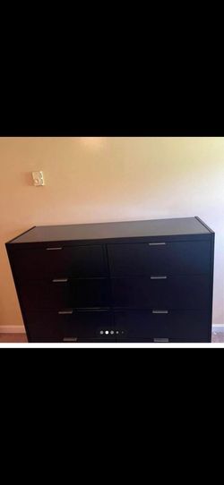 Dresser and night stand with glass top